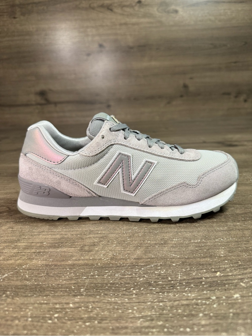 New Balance 515 Grey Rose Iridescent Womens Girls Running Athletic Shoes 7.5